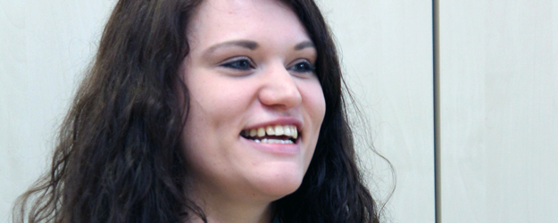 Maren Gockel spent her first SoMu semester in Kaunas, then came to Mainz, and moved on to Stockholm for her third semester. She is now back in Germany to complete her Master's thesis. (photo: Stefan F. Sämmer) Maren Gockel spent her first SoMu semester in Kaunas, then came to Mainz, and moved on to Stockholm for her third semester. She is now back in Germany to complete her Master's thesis. (photo: Stefan F. Sämmer)