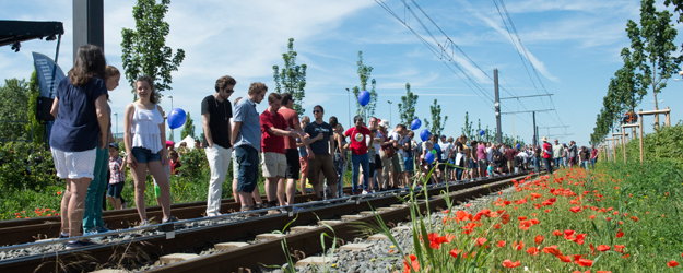 Hundreds of spectators surrounded the record-breaking track. Hundreds of spectators surrounded the record-breaking track.