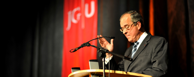 French ambassador Maurice Gourdault-Montagne commemorated the institutional reconciliation between Germany and France 50 years ago. (photo: Jan Hildner) French ambassador Maurice Gourdault-Montagne commemorated the institutional reconciliation between Germany and France 50 years ago. (photo: Jan Hildner)