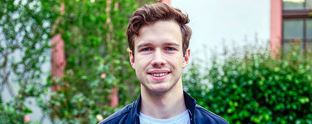 Mathis Sieblist, student at the JGU Department of Communication (photo: Stefan F. Sämmer)