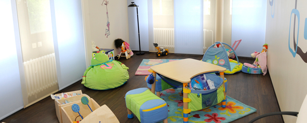 The Forensic Outpatient Clinic at the Mainz University Medical Center now has a child-friendly waiting room. (photo: Peter Pulkowski)