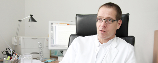 Roland Stauber, professor of Molecular and Cellular Oncology of the Department of Otolaryngology, Head, and Neck Surgery at the Mainz University Medical Center (photo: Stefan F. Sämmer)