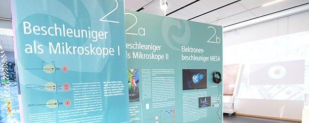 The building blocks of atoms can only be rendered visible with the help of high-energy particle radiation. These can be generated in the MAMI microtron and soon also in the MESA electron accelerator at JGU. (photo: Peter Pulkowski)