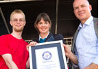 Johannes Gutenberg University Mainz holds the Guinness World Record for the longest magnetic ball accelerator in the world. (photo: Peter Pulkowski)