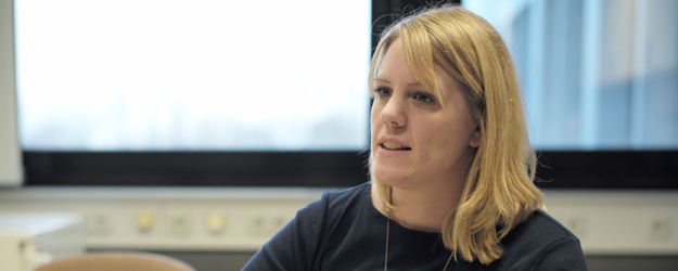 Monika Zöller-Engelhardt has been a faculty member of the Egyptology unit since May 2014 and one of her duties is to act as the curator of the Egyptology Study Collection. (photo: Stefan F. Sämmer)